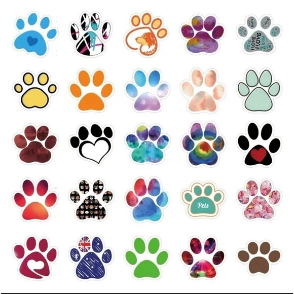 PAW print sticker bundle animal decals - Picture 5 of 8